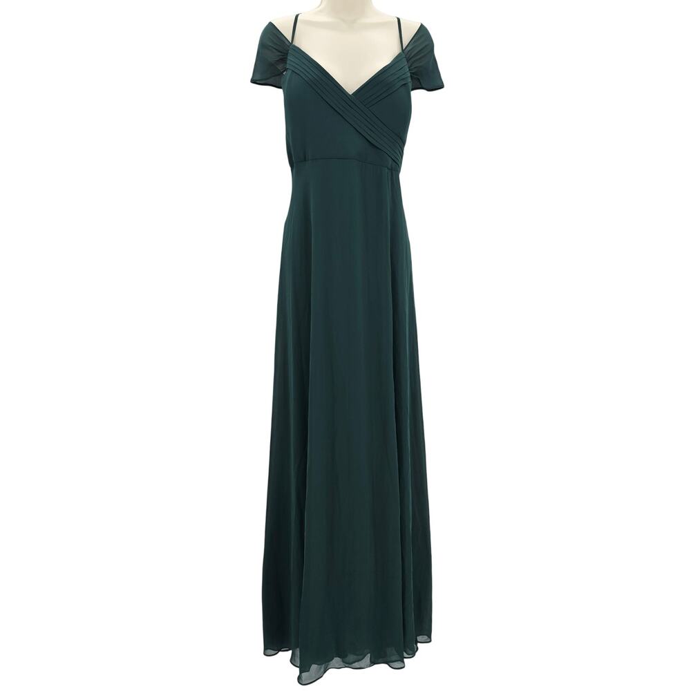 Birdy Grey Womans size XXL Spence Chiffon Formal Maxi Dress Gown Emerald NEW